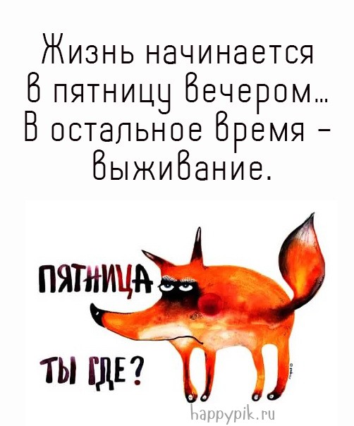 Жизнь начинается в пятницу вечером... В остальное время - выживание.