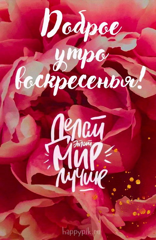 Делай этот мир лучше! Доброе утро воскресенья!