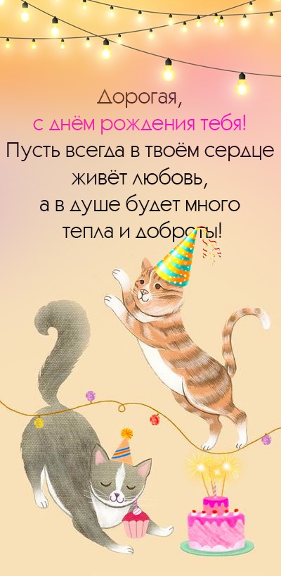 Котик поздравляет с днем рождения рисунок (44 фото)